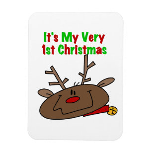 Reindeer Mycket 1:a julen Magnet