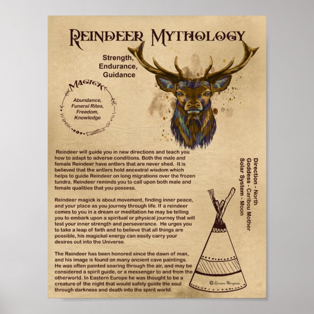 REINDEER MYTHOLOGY POSTER (Framsidan)