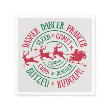 Reindeer Namn Round Ord Art