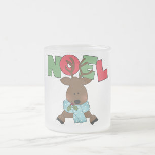 Reindeer Noel Tshirts och Gifts Frostad Glasmugg