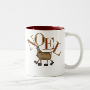 Reindeer NOEL Två-Tonad Mugg