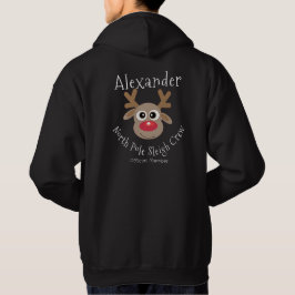 Reindeer North Pole Sleigh Crew Roligt jul Hoodie