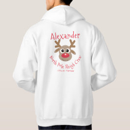 Reindeer North Pole Sleigh Crew Roligt jul Hoodie