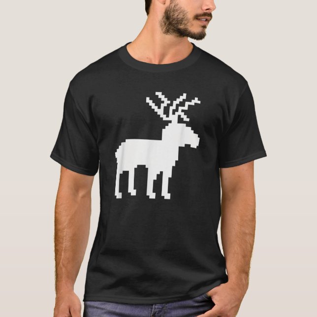 Reindeer norwegian pattern  t shirt (Framsida)