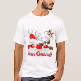 Reindeer och snögubbe christmas t shirt
