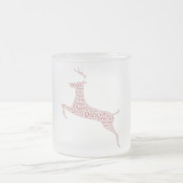 Reindeer Ord Art Rudolph Blixem Comet Cupid Frostad Glasmugg