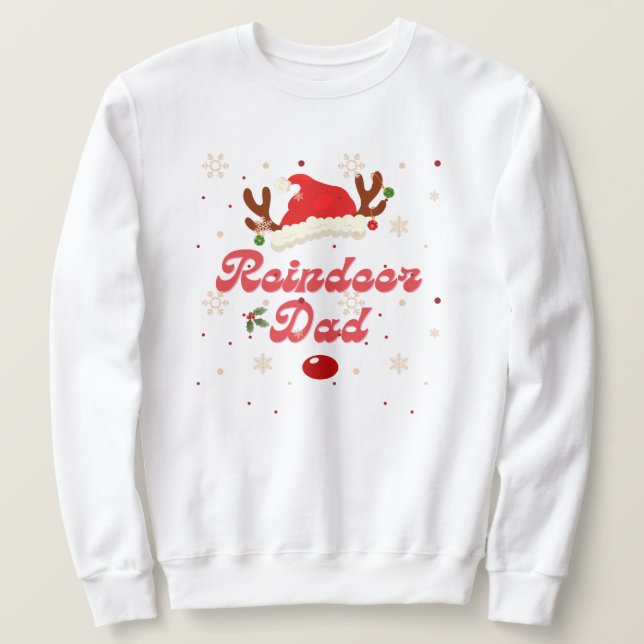 Reindeer Pappa Sweatshirt (Design framsida)