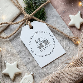 Reindeer par Scarves & Snö Namn Returadress Självfärgande Stämpel