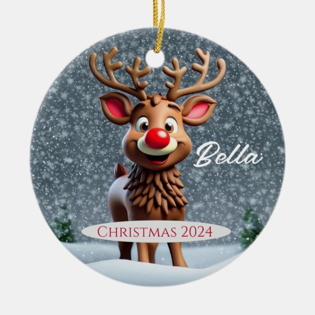 Reindeer Personlig Ornament (Framsidan)
