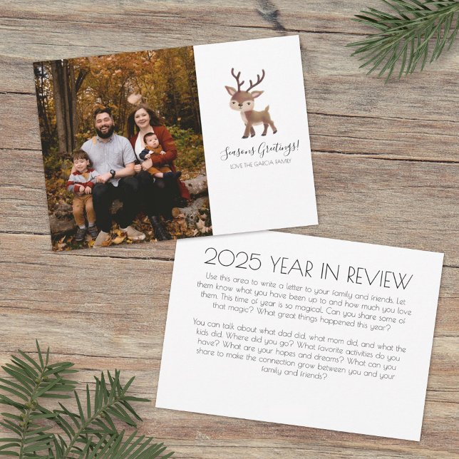 Reindeer Photo Christmas Card Julkort (Skapare uppladdad)