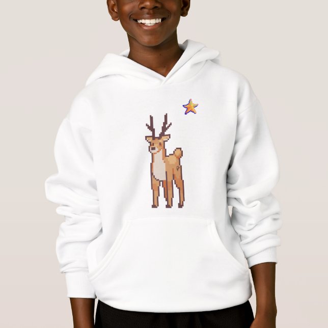 Reindeer pixelart, Pixel Art T Shirt (Framsida)