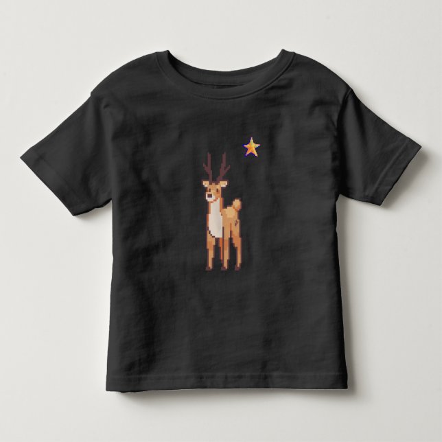 Reindeer, pixelart, pixel art t shirt (Framsida)