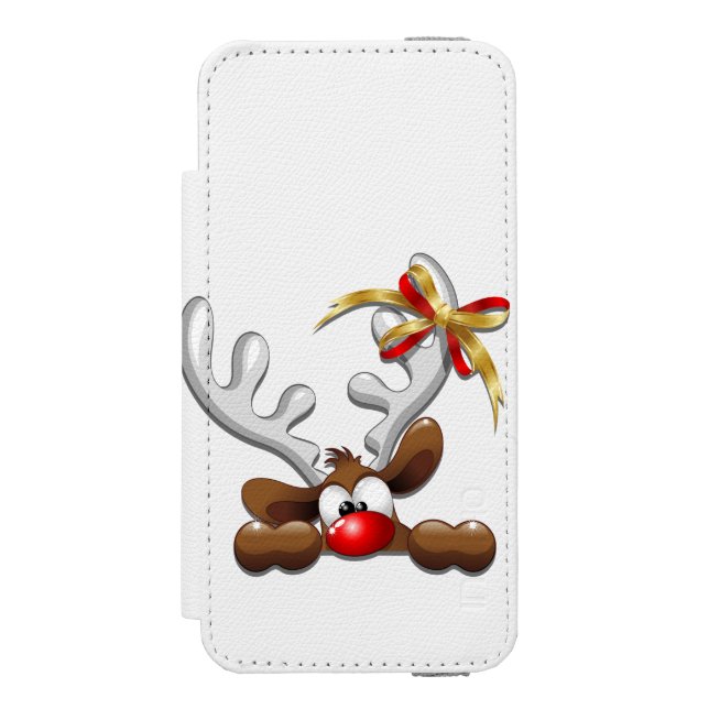 Reindeer Puzzled Funny Jultecken Incipio iPhone Wallet Skal (Folio Framsidan)