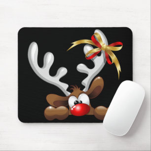 Reindeer Puzzled Funny Jultecken Musmatta