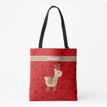 Reindeer Red anpassningsbar script monogram