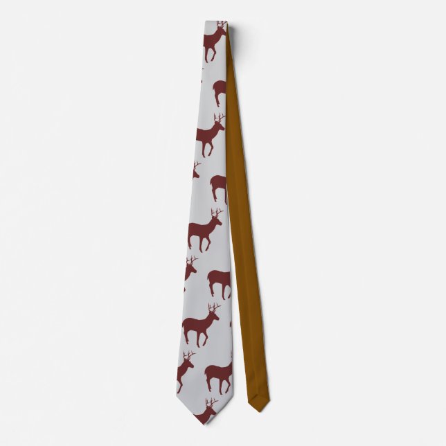 Reindeer Repeat Shirt Kostym Suppory Grått Tie Slips (Framsida)