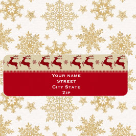 Reindeer Return-adressetikett Returadress Etikett