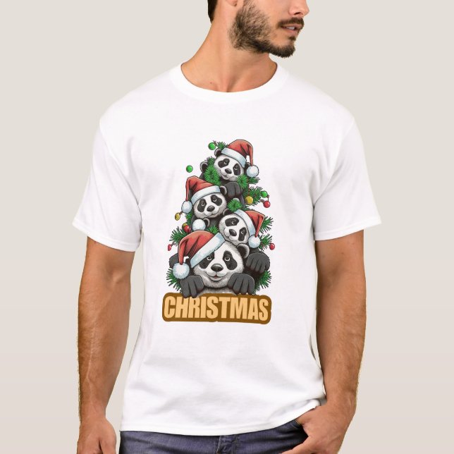"Reindeer Revelry: Whimsical Yuletide Mode" T Shirt (Framsida)