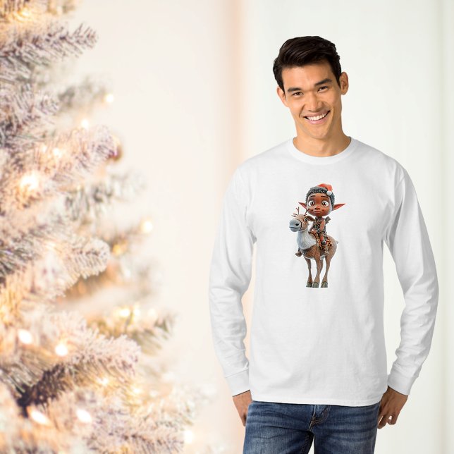 Reindeer Rider jul Elf Manar rekTee T Shirt (Skapare uppladdad)
