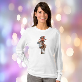 Reindeer Rider jul Elf Women's Tee
