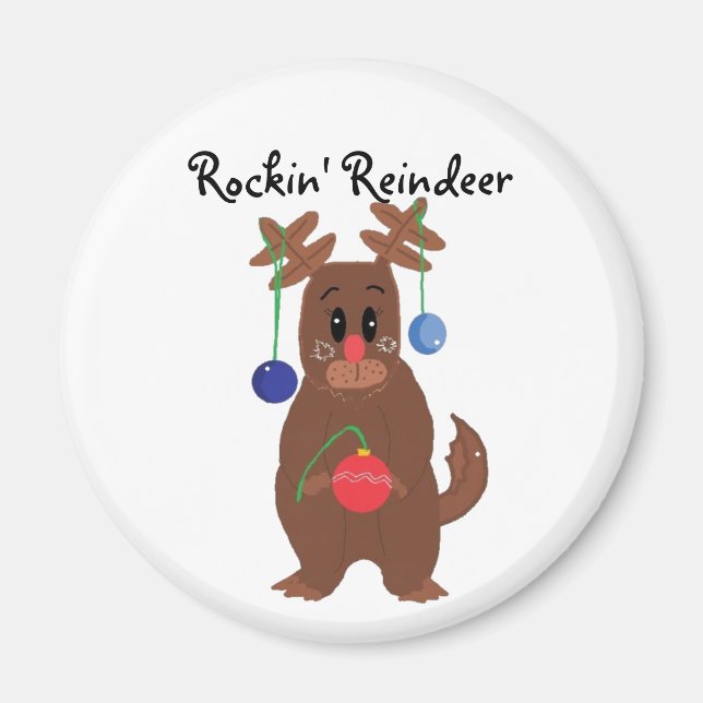 Reindeer Rockin'Reindeer Magnet (Framsidan)