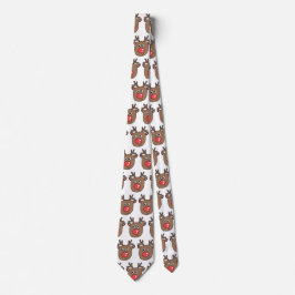 Reindeer Rudolf Cute Santa Julafton Tie Slips