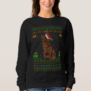 Reindeer Santa Hat Matching Ugly Newfoundland Chri T Shirt
