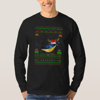Reindeer Santa Hat Matching Ugly Östra Bluebird T Shirt