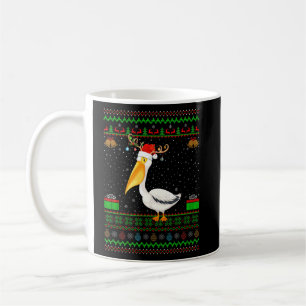 Reindeer Santa Hat Matching Ugly Pelican Bird Chri Kaffemugg
