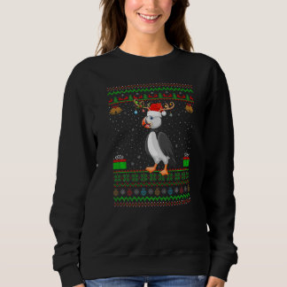 Reindeer Santa Hat Matching Ugly Puffin Bird Chris T Shirt