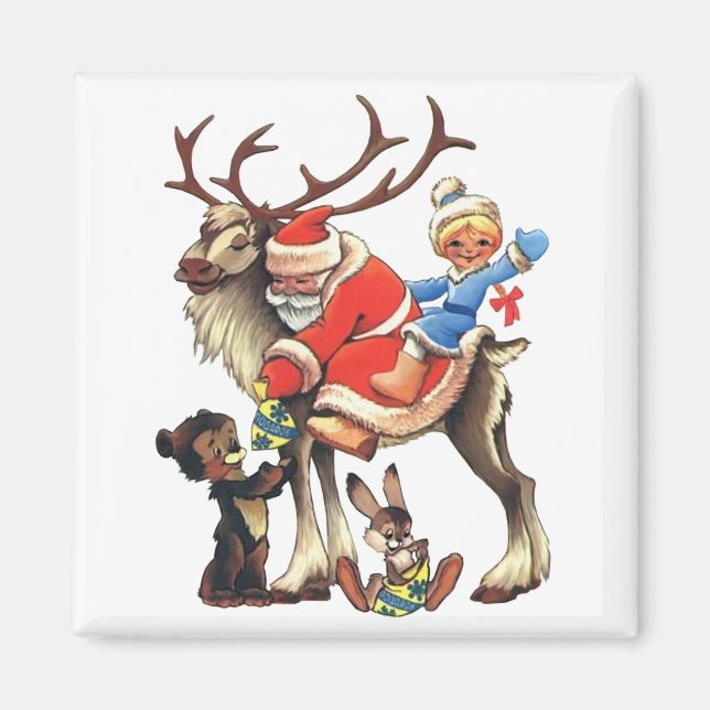 Reindeer Santa Magnet (Framsidan)