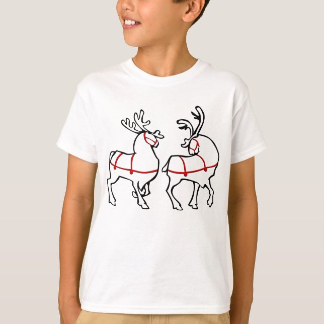 Reindeer Shirt Festive jul Barn Sweatshirt T Shirt (Framsida)