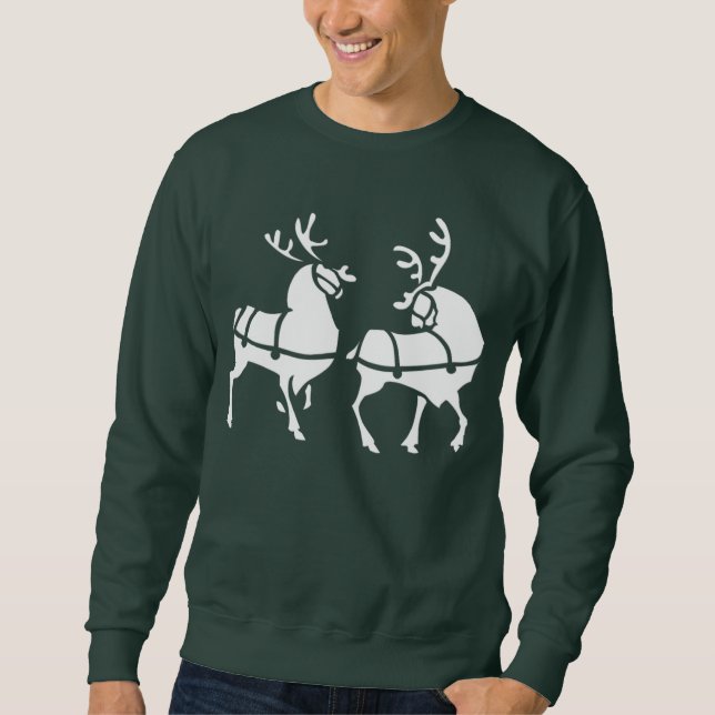 Reindeer Shirt Festive jul T-shirts & Gifts Långärmad Tröja (Framsida)