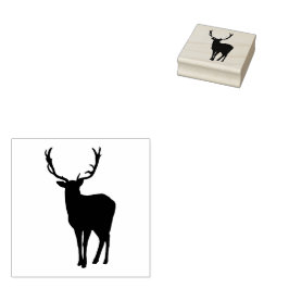 Reindeer Silhouette jul Hjort Buck Antlers Stämpel