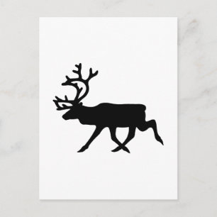 Reindeer Silhouette Vykort