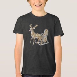 Reindeer Sleigh Boys T-Shirt