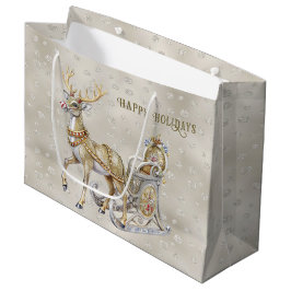 Reindeer Sleigh Helgdag Gift Bag