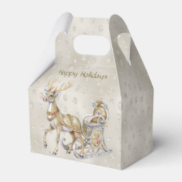 Reindeer Sleigh Helgdag Gift Box Presentaskar