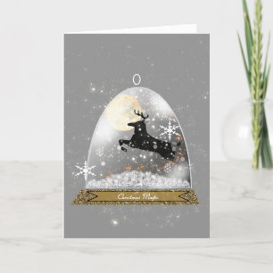 Reindeer Snö-julkort Helgkort