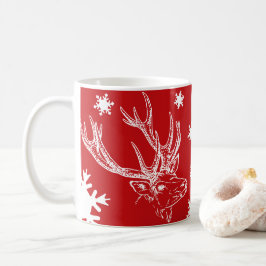 Reindeer & Snöflingor Red Mugg