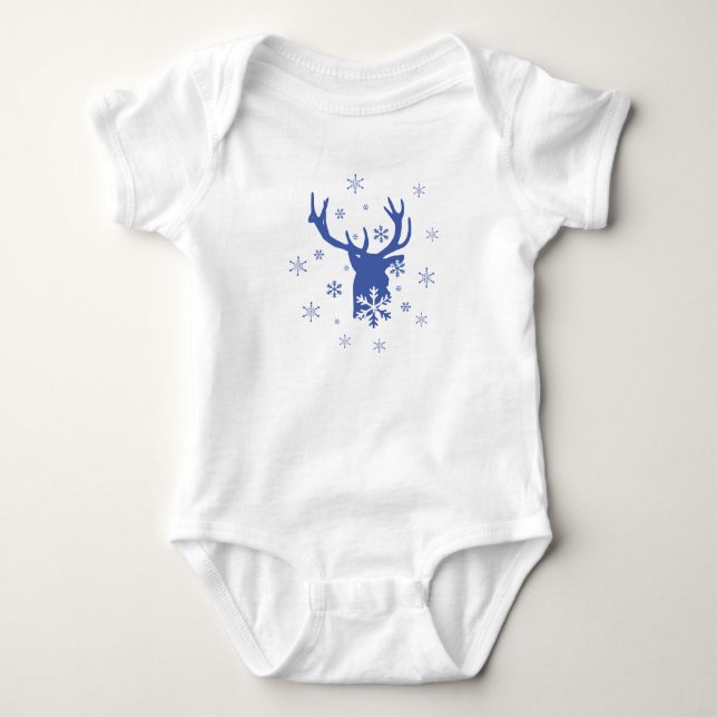 Reindeer & Snöflingor T Shirt (Framsida)