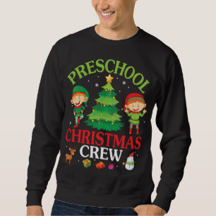 Reindeer Snögubbe Elfs Dancing Träd Preschool Chri Lång Ärmad Tröja
