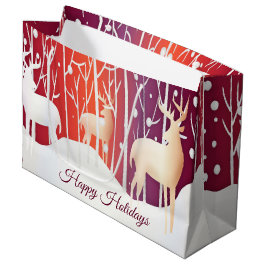 Reindeer Snowy Helgdag Gift Bag