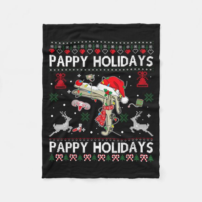 Reindeer Speculum Obgyn Nurse Ugly Christmas Obste Fleecefilt (Framsidan)