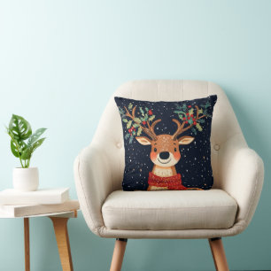 Reindeer Starry jul Twinkle Natt Kudde