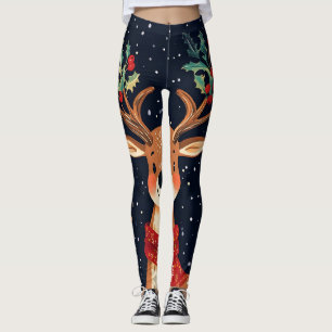 Reindeer Starry jul Twinkle Natt Leggings