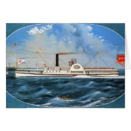 Reindeer Steamboat 1850 Hälsningskort