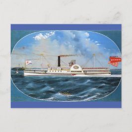 Reindeer Steamboat 1850 Vykort