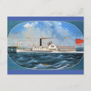 Reindeer Steamboat 1850 Vykort