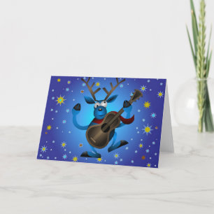 Reindeer Sten-hälsningskort Helgkort